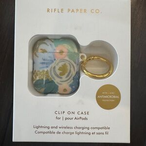 Rifle Paper Co. Floral AirPods Case with Gold Clip